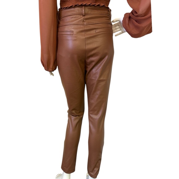 Lock It Faux Leather Pants - Cognac - Picture 7 of 7
